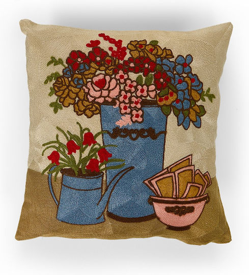 Whitegg Decorative Pillow Case A106 100% Cotton Light Blue 45x45cm