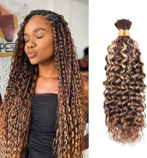 Haarverlängerung mit Menschliche Haar in Blond Farbe 60cm