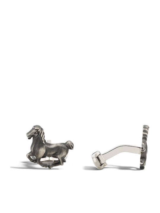 MontBlanc The Legend Of Zodiacs The Horse Cufflinks Made of Steel in Silver Colour