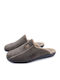 Leather Winter Men's Green Slippers