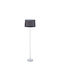 Relaxdays Lampadar de Podea Înălțime 148.5xLungime 40 cm cu Bază pentru Bec E27 Argintiu