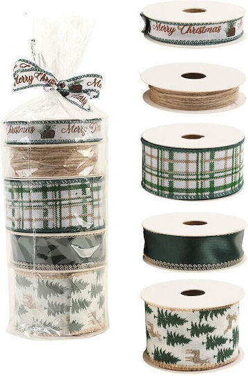 Alista Home Christmas Fabric Ribbon 5 Pieces