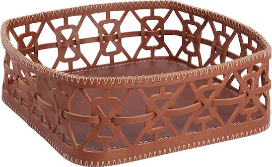 Espiel Σετ Διακοσμητικά Καλάθια Ψάθινα Καφέ 18x18x7εκ. 2τμχ