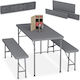 Relaxdays Picknick-Tisch Klappbar 73x61x120cm 3...