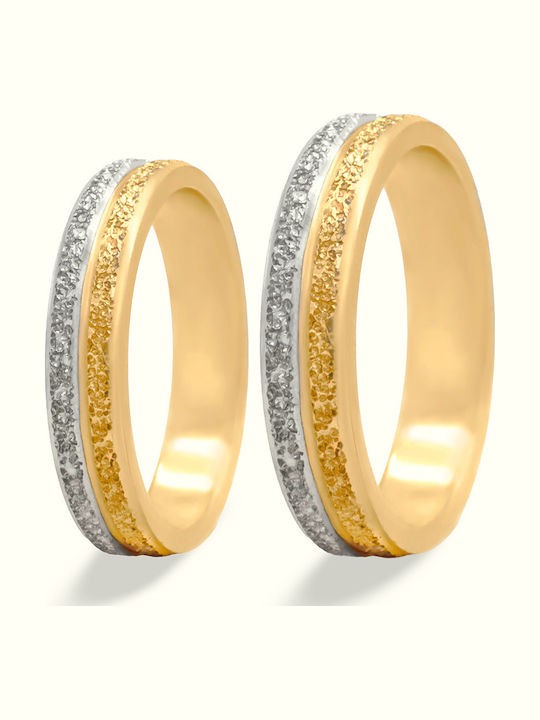 Savvas Design Βέρες Δίχρωμες 14Κ Βερ00053