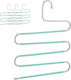 Relaxdays Wardrobe Hanger for Pants Metallic Silver 10046782 4 Pieces