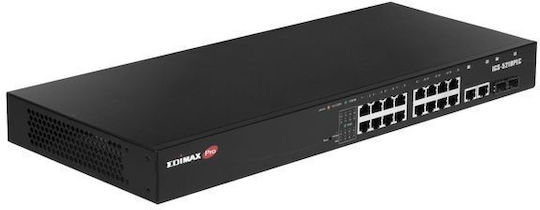 Edimax IGS-5218PLC Управляем L2 PoE+ Превключвател с 16 Gigabit (1Gbps) Ethernet порта