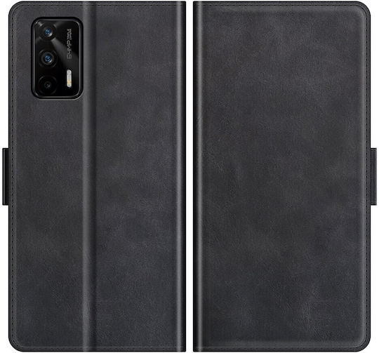 Book Δερματίνης / Tempered Glass Μαύρο (Realme GT 5G)