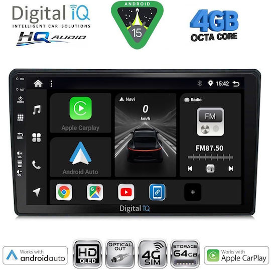 Digital IQ Ηχοσύστημα Αυτοκινήτου για Honda HR-V 1998-2005 (Bluetooth/USB/WiFi/GPS/Apple-Carplay/Android-Auto) με Οθόνη Αφής 9"