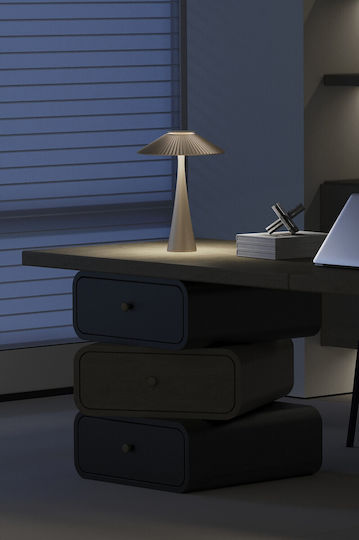 VK Lighting Μεταλλικό Πορτατίφ LED με Χρυσό Καπέλο και Βάση VK Lighting Μεταλλικό Πορτατίφ LED με Χρυσό Καπέλο και Βάση