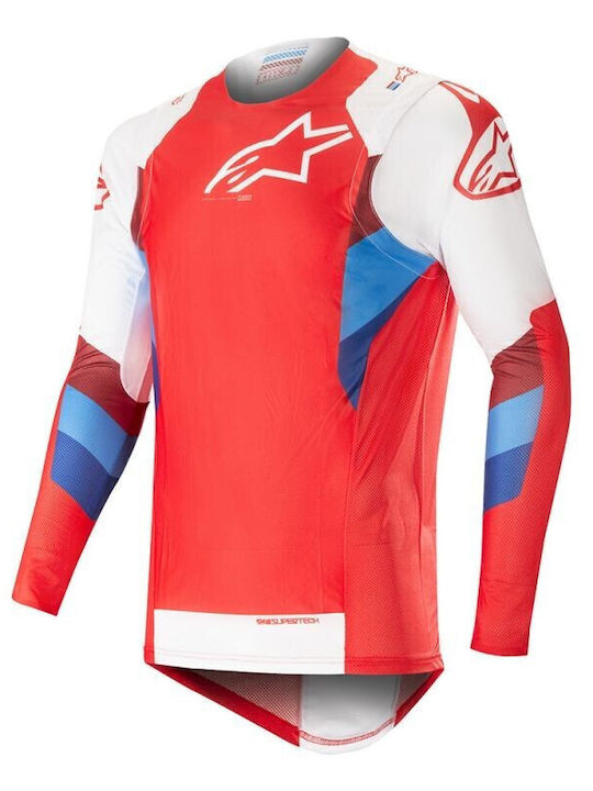 Alpinestars Men's Motocross Long-Sleeved Riding Jersey Red Color