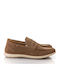Suede Men's Moccasins in Pink Colour