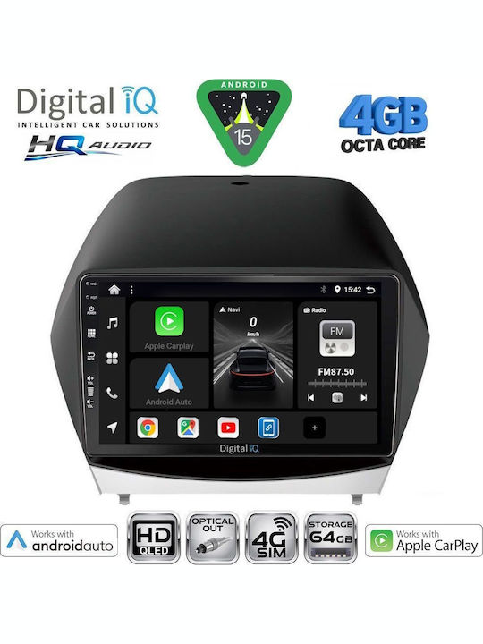 Digital IQ Car Audio System for Hyundai iX35 2010-2015 Bluetooth USB WiFi GPS Apple CarPlay Android Auto with 10" Touch Screen