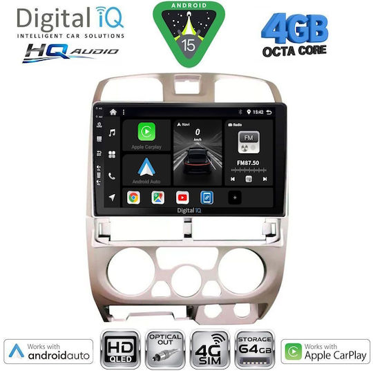 Digital IQ Car Audio System Isuzu D-Max 2002-2008 Bluetooth USB WiFi GPS Apple CarPlay Android Auto with 9" Touch Screen