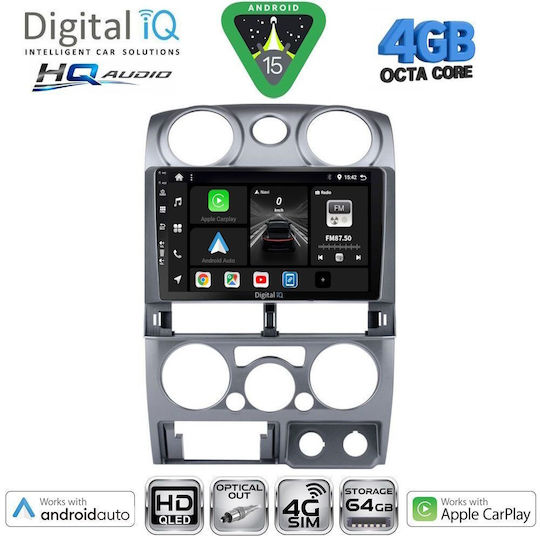 Digital IQ Car Audio System Isuzu D-Max 2008-2012 Bluetooth USB WiFi GPS Apple CarPlay Android Auto with 9" Touch Screen