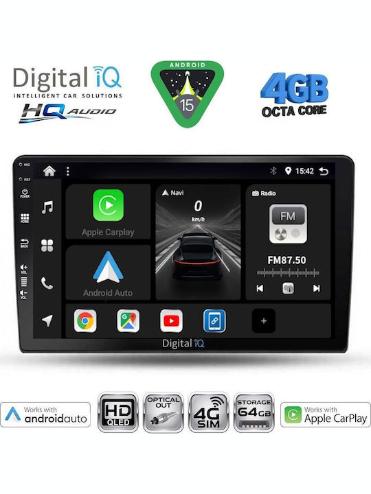 Digital IQ Car Audio System for Kia Ceed 2009-2012 Bluetooth USB WiFi GPS Apple CarPlay Android Auto with 9" Touch Screen