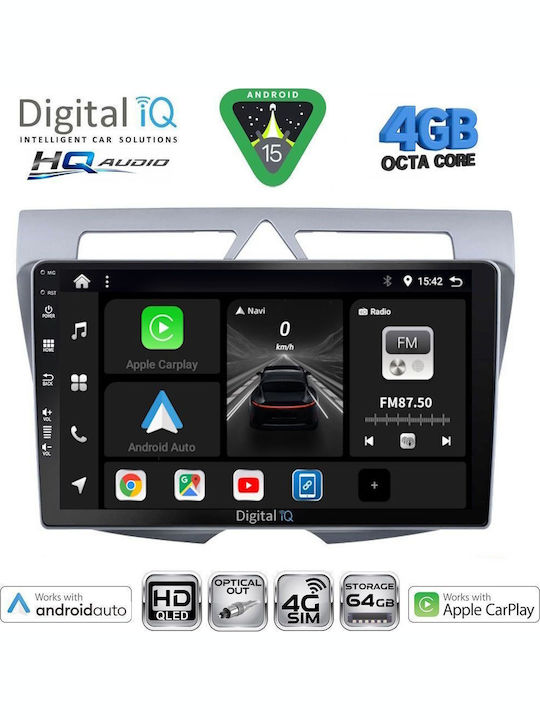 Digital IQ Car Audio System for Kia Picanto 2008-2011 Bluetooth USB WiFi GPS Apple CarPlay Android Auto with 9" Touch Screen