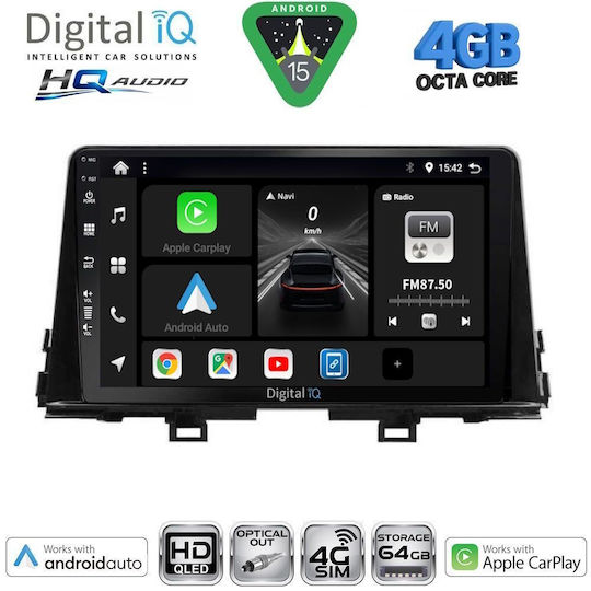 Digital IQ Ηχοσύστημα Αυτοκινήτου για Kia Picanto 2017-2021 (Bluetooth/USB/WiFi/GPS/Apple-Carplay/Android-Auto) με Οθόνη Αφής 9"
