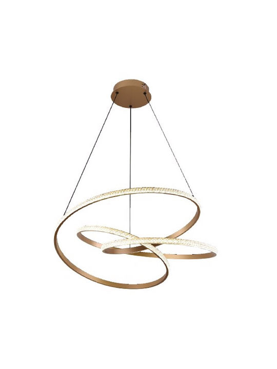 Inlight Pendant Ceiling Light Gold LED with Adjustable White Light 60x60cm