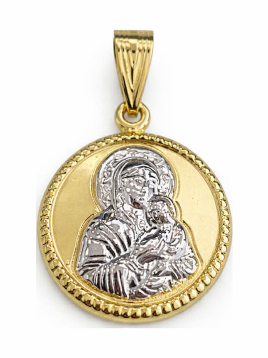 Ioannis Kosmima Pendant Kids Charm with Virgin Mary in 9K Gold AFP-924741Y
