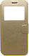Samsung J5 2016 J510 Flip Open Flipbook Eco-piele Auriu