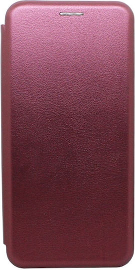 Huawei Nova 5T Flip Open Flipbook Eco-piele Bordo