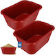 Kotarbau Plastic Mop Bucket Capacity 55lt Red