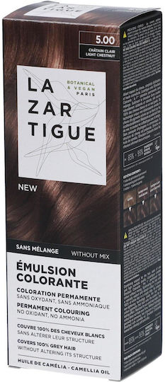 Lazartigue Emulsion Farbstoff Permanente Haarfärbemittel 5.00 Helles Kastanie 60 Ml