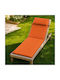 Pucioasa Sunbed Cushion with Backrest Orange 60x190cm