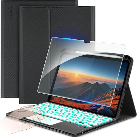 Flip Cover cu Tastatură Neagră (iPad 10, 10,9 și 2022)