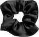 Класически Ластик За Коса Scrunchie От Обикновен Сатен Минималистичен Черен