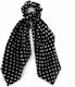 Avizar Haargummis Lang Schal Haar In Casual Schwarz Polka Dots