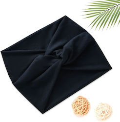 Crossed Headband Hair In Soft Cotton Refined Solid Navy Blue