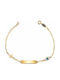 Paraxenies Kids Bracelet Identity Gold 9K with Evil Eye and Cross
