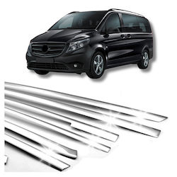 Bandă Ornament Interior Prag Ușă Laterală Oțel Inoxidabil Crom Mercedes Vito W447 L2 2014 Bandă Ornament Interior Prag Ușă Laterală Oțel Inoxidabil Crom Mercedes Vito W447 L2 2014
