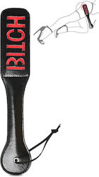 Smd Bxtch Fetish Spanking Paddle Series Bdsm Imprint Spanking Paddle Faux Leather 32cm Black Red