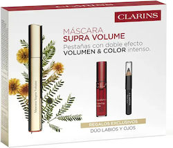 Clarins Supra Volume Σετ Μακιγιάζ για Μάτια & Χείλη 3τμχ