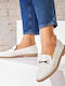 Women's Moccasins In White Colour