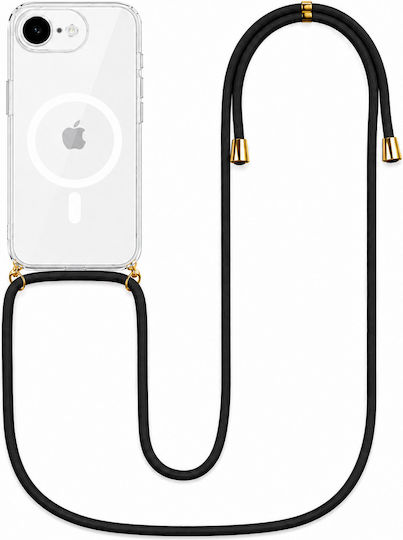 Silicone Case Cord Black iPhone 13 Transparent Magline