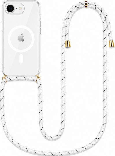 Silicone Case Cord White Iphone 16 Pro Max Transparent Magline