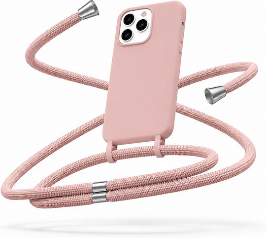 Калъф Силиконов С Връзка Iphone 17 Pro Бежов Mobicase
