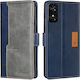 Tel1 Tcl 50 Se Contrast Color Side Buckle Husa Tip Book Albastru Gri