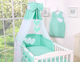 Bobono Bobono Baby Bettwäsche-Set Für Krippe Mint Herzen 5 Stück