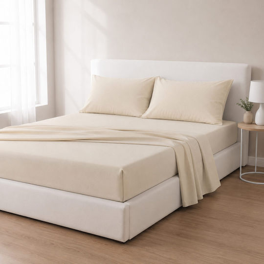 Olia Home Module Cearceafuri De Pat Dublu 4 Bucăți 200x260 Cm Bej Olia Home Module Cearceafuri De Pat Dublu 4 Bucăți 200x260 Cm Bej