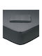 Das Home 1007 Super-Double Bed Sheet with Rubber Hugger 160x200+35cm Dark Gray