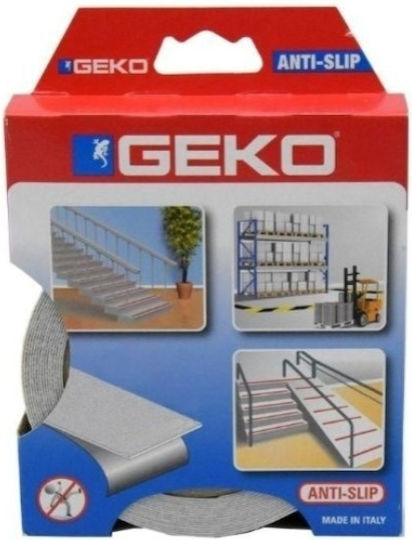 Geko Αυτοκόλλητη Αντιολισθητική Ταινία Διάφανη 18mx50mm