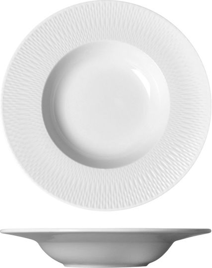 Prestige Elegance Deep Plate From White Porcelain With Diameter 23cm