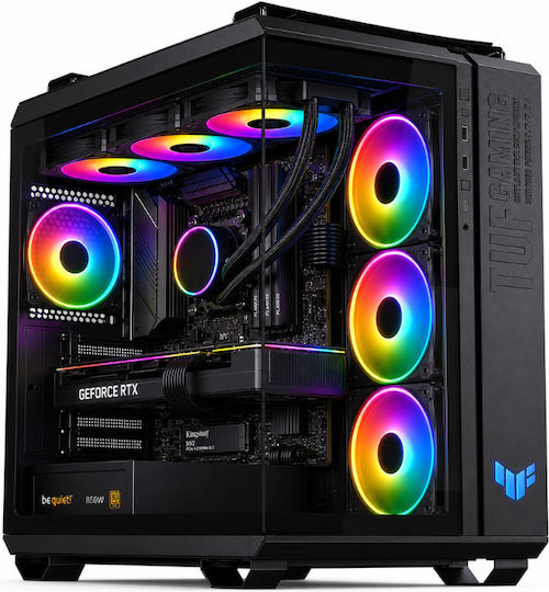 Vengeance Gamer's Choice Nemesis TUF Edition-V6 Гейминг Настолен Компютър (Ryzen 7-7800X3D/32GB DDR5/1.0TB SSD/GeForce RTX 5070 Ti/Без Операционна Система)