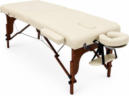 SuperOrtho Portable Foldable Ecru Wooden Physiotherapy Bed 224x96cm