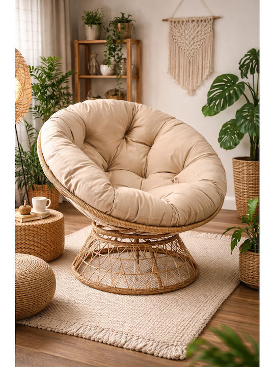 Outdoor Chair Metallic Cecil Brown with Cushion...